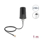 I&scaron;orinė antena DELOCK 81473 &ndash; 5G LTE, GNSS, Wi‑Fi 6, SMA jungtis, stiprinimas 1,1&ndash;4,0 dBi, įvairiakryptė