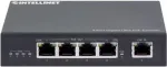 Intellinet 4 prievadų Gigabit Ultra PoE plėtiklis, praplečia atstumą iki 100 m, 90 W PoE biudžetas, keturi PSE prievadai iki 30 W, IEEE 802.3bt/at/af, metalinis korpusas