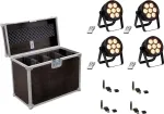 LED prožektorių rinkinys EUROLITE 7C-7 Silent Slim 4&times;7W RGBW