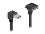 DeLOCK USB 3.2 Gen 1 laidas USB Type-A vyri&scaron;kas 90&deg; žemyn į Micro-B vyri&scaron;ką 1 m juodas