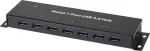 Renkforce 7 prievadų USB 3.0 &scaron;akotuvas, tvirtinamas prie sienos, metalinis korpusas, juodas