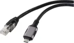 Renkforce USB tinklo adapterio kabelis [1x USB-C&reg; ki&scaron;tukas - 1x RJ45 ki&scaron;tukas] 5,00 m Aliuminio ki&scaron;tukas (RF-6055782)