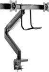 SpeaKa Professional SP-MM-820 2 krypčių monitoriaus laikiklis ant stalo 43,2 cm (17) &ndash; 81,3 cm (32) su integruota dokavimo stotele, dujinių spyruoklių technologija, pakreipiamas, pasukamas (SP-10506480)