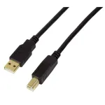 LOGILINK USB2.0 AM/BM aktyvus kartotuvinis kabelis, 15 m, juodas