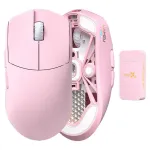 Belaidė pelė Lamzu MAYA X 8K &scaron;viesiai rožinė USB