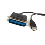 StarTech.com ICUSB128410 3 m (10 ft) USB į lygiagrečiojo prievado spausdintuvo adapterio kabelis, M/M, juodas