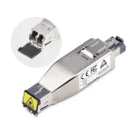 &bdquo;StarTech.com&ldquo; Gigabit pluo&scaron;to į RJ45 eterneto medijos keitiklis, optinis vienmodis 10 km / daugiamodis 800 m, maitinamas per PoE, kompakti&scaron;kas dizainas, metalinis korpusas, mikro mini, TAA