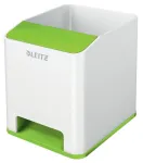 Leitz Sound Pen Holder WOW pie&scaron;tukinė, žalia, balta, polistirenas (PS), 90 mm, 100 mm, 101 mm, 140 g