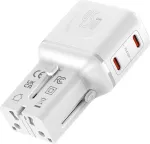 VALUE USB kelioninis įkroviklis, EU/UK/US, 2x USB-C, 45W