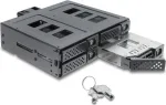 Delock 5,25 colio tvirtinimo rėmas 4 x 2,5 colio SATA arba SAS HDD / SSD su užraktu