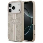 Guess 4G Printed Stripes MagSafe Dėklas, skirtas iPhone 17 Pro (Rožinis)