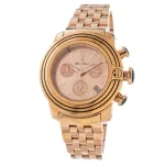 GLAM ROCK Woman GR31112 40mm &Scaron;veicari&scaron;kas kvarcinis chronografinis laikrodis su baltu odiniu dirželiu