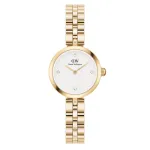 DANIEL WELLINGTON Petite Melrose Moteri&scaron;kas Laikrodis 22mm Rožinio Aukso Tinklelio Apyrankė DW00100715