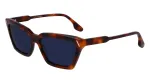 Victoria Beckham VB661S-215 Moteri&scaron;ki kvadratiniai acetatiniai akiniai nuo saulės Havana Brown Gradient 57mm