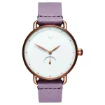 MVMT Women's Nova Chrono laikrodis D-FR01-RGPU 36mm rožinio aukso nerūdijančio plieno, violetinė oda
