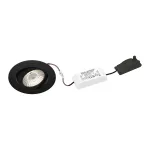 Brumberg Nivalis LED įleidžiamasis prožektorius 8W 3000K 650lm 230V AC juodas 68mm i&scaron;pjova