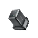 Joyroom JR-TCG17 45W 2-Port USB-C sieninis įkroviklis (JK ki&scaron;tukas) &ndash; juodas