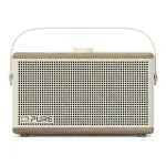 Pure Classic Aura ne&scaron;iojamas Bluetooth garsiakalbis su ap&scaron;vietimu, baltas/ąžuolas