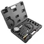 NEO TOOLS dyzelinių variklių suspaudimo slėgio testeris, 16 dalių rinkinys (0&ndash;70 bar / 0&ndash;1000 PSI)