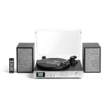 AKAI ATT-500SP juostinės pavaros vinilinis grotuvas su i&scaron;oriniais garsiakalbiais, Bluetooth, USB įra&scaron;ymu, juodos spalvos