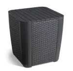 KETER sodo staliukas / daiktadėžė Luzon Flat Wicker, pilka