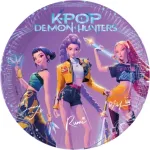 PROCOS K-Pop Demon Hunters popierinės lėk&scaron;tės 23 cm, 8 vnt. (98638)