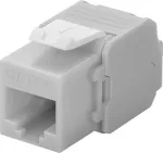 Wentronic Goobay CAT 6a Keystone RJ45 lizdas, neekranuotas, 500 MHz, &scaron;viesiai pilkai baltas (90693)