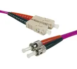 EXERTIS CONNECT OM4 optinis komutacinis kabelis, 50/125 &micro;m, 2x ST į SC Duplex, erika-violetinė, 10 m 392826