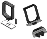 IT-BUDGET kabelių tvarkymo laikiklis plastikinis - HxW 60 x 40 mm - spragtelėjimo tvirtinimas 19 inch lygyje - juodas (01900651010)