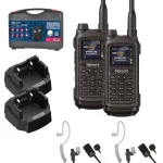 Albrecht Tectalk Duo PMR446 + Freenet 1W dvipusio ry&scaron;io radijo rinkinys su kietu ne&scaron;iojimo dėklu (2 vnt.) 29148.S1