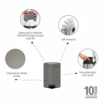 Brabantia NewIcon 5L pedalų &scaron;iuk&scaron;liadėžė, Mineral Concrete Grey