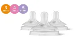 Philips Avent Natural Response silikoniniai čiulptukai buteliukams (3 vnt., 3 srautas, nuo 1 mėn.)
