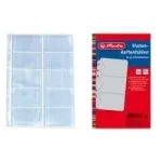 HERLITZ vizitinių kortelių laikymo įdėklai, DIN A4, 10 ki&scaron;enėlių, permatomi, 10 vnt. 5894209