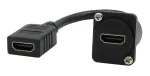 EXSYS EX-49163 D-Type HDMI kabelio adapteris, lizdas&ndash;lizdas, 20 cm