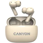 Canyon CNS-TWS10BG Ausinės ir ausinių rinkinys Tikras belaidis stereofoninis (TWS) Įstatomos ausinės pokalbiams/muzikai/sportui/kasdieniam naudojimui USB Type-C Bluetooth Smėlio spalvos (CNS-TWS10BG)