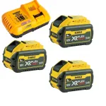 DeWalt DCB118X3 baterijos ir įkroviklio rinkinys &ndash; Li-Ion 9 Ah akumuliatorius su įkrovikliu
