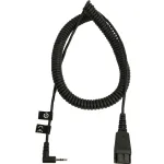 Jabra 8800-01-46 laidas ausinėms, susukamas, QD &ndash; 2,5 mm, juodas