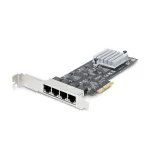 StarTech.com 4 prievadų 2,5 Gb/s NBASE-T PCIe tinklo plok&scaron;tė, Intel I225-V, keturių prievadų kompiuterio tinklo plok&scaron;tė, kelių gigabitų NIC, PCI Express serverio LAN plok&scaron;tė, darbalaukio Ethernet sąsaja