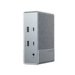 HyperDrive GEN2 HDG215-EUZ 15-in-1 USB-C prijungimo stotelė, 2x HDMI, 2x DisplayPort, 100W Power Delivery, sidabro spalvos