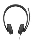 Lenovo VoIP Headset 5000 laidinis ausinių rinkinys su USB-C ir USB-A adapteriu, juoda