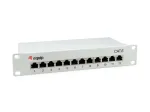 Equip 12 prievadų Cat.6 ekranuotas skirstomasis skydelis, &scaron;viesiai pilkas, Gigabit Ethernet, 1000 Mbit/s, RJ-45, Cat6, Cat6e, 1U, pilkas