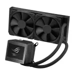 ASUS ROG RYUJIN III 240 procesoriaus vandens au&scaron;intuvas 240 mm, 2x120 mm ventiliatoriai, 3,5 colio LCD ekranas, juoda