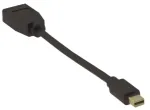 Microconnect MDPDP-4K Mini DisplayPort į DisplayPort adapterio kabelis, M-F, DisplayPort 1.2, 4K 60Hz, dvikryptis, 0,15 m, juodas