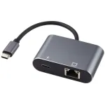Microconnect USB3.1CETHPDBA adapteris USB-C į RJ-45 Gigabit Ethernet su USB-C PD juodas