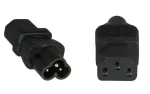 Maitinimo adapteris Microconnect PE613AD C6 (ki&scaron;tukas) į C13 (lizdas), juodas