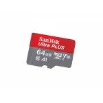 SanDisk 64 GB Ultra PLUS microSD 150 MB/s + SD adapteris