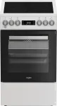 Whirlpool W5V5LCW Laisvai pastatoma viryklė Elektrinė Keraminė kaitlentė Juoda, Balta