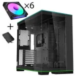 Lian Li O11 Dynamic EVO RGB PC korpuso rinkinys, Midi-Tower, ARGB, grūdintas stiklas + 6x UNI FAN SL-INF Reverse Blade ventiliatorius - juoda
