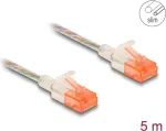 Tinklo kabelis DeLOCK RJ45 Cat.6A U/UTP Slim 5m Skaidrus