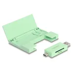 Kortelių skaitytuvas DeLOCK 91015 USB 3.2 Gen 1 Type-A/Type-C mėtų